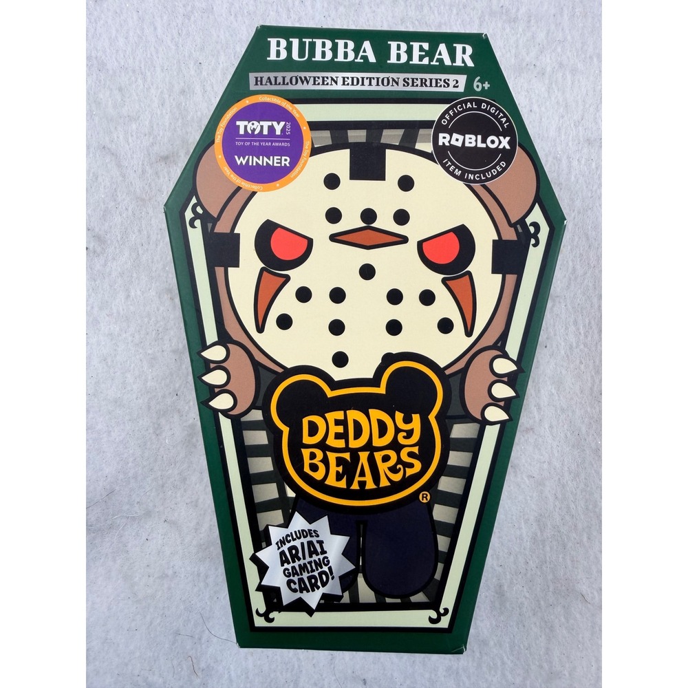 Deddy Bears Bubba Bear Halloween Series 2 Coffin 6in Plush Roblox Digital NEW